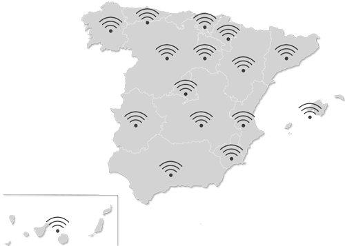 Mapa de cobertura de Internet en casa